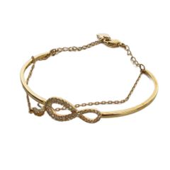 極美品】スワロフスキーInfinity バングル ローズゴールド5518871