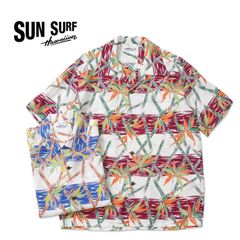 90s限定非売品【サンサーフ】アロハシャツ LL サントリー カクテルバー