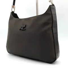 クレージュ Courreges ハンドバッグ ワンショルダー 茶 ナイロンのサムネイル