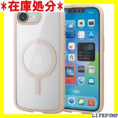 ELECOM iPhone 17e / 16e 케이스 후면 클리어 투명 내충격 충격 친숙한 경량 얇은 후면 손상 방지 마그넷 렌즈 보호 스트랩 홀 부착 숄더 스트랩 시트 첨부 MAGKEEP 아이보리 PM-A25STSLFCMWH 1982