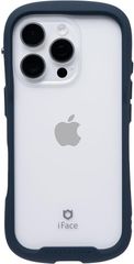 iFace Reflection iPhone 16 Pro 케이스 클리어 강화 유리 (네이비)