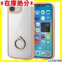 ELECOM iPhone 17e / 16e 케이스 후면 클리어 투명 내충격 충격 친숙한 경량 얇은 스탠드 기능 렌즈 보호 스트랩 홀 부착 숄더 스트랩 시트 첨부 스마트 홀링 첨부 카페 올레 PM-A25STSLFCRBE 1983