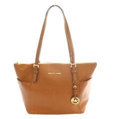 MICHAEL KORS QUINN ぺブルレザー トート ラージ ラゲッジ 茶 - メルカリ