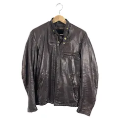 80's-90's　オールドモデル　SCHOTT　N.Y.C.　ショット　シングルライダースジャケット　レザージャケット　革ジャン　サイズ36　ブラウン　ボアライナー付