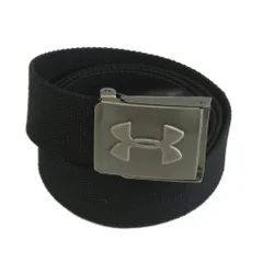 アンダーアーマー UNDER ARMOUR UAウェビングベルト ガチャベルト キャンバス バックル ロゴ 黒 ブラック AAL1806 /XZ ■GY11のサムネイル