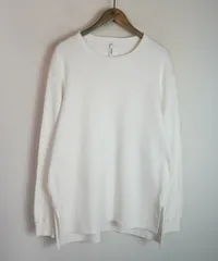 ATTACHMENT アタッチメント AJ93-239 ハニカム ワッフル ダブルフェイス クルーネック 長袖 Tシャツ L/S カットソー 白 サイズ 2 1464Q★2のサムネイル