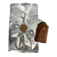 イルビゾンテ IL BISONTE キーケース キーリング キーホルダー 2点セット 三つ折り レザー ロゴ 茶色 ブラウン /XZ ■GY18