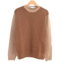 ステラマッカートニー STELLA McCARTNEY 極美品 近年モデル カシミヤ × ウールモヘア バイカラーニット セーター 茶 ブラウン Mのサムネイル