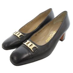 Salvatore Ferragamo フェラガモ ガンチーニ 5.5 黒23 - メルカリ