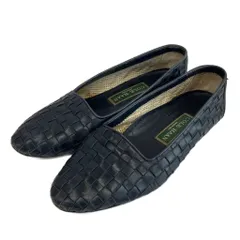 コールハーン COLE HAAN パンプス フラットシューズ レザー イントレチャート 編み込み 7 24cm 黒 ブラック /XZ ■GY17