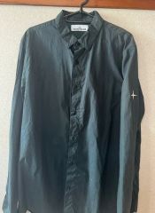 新品】ストーンアイランド ストレッチコットン 半袖 シャツ 黒 Lサイズ
