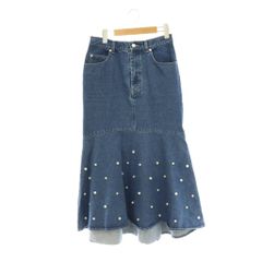 ROYAL PARTY libertyデニムラッフルスリットスカート ブリーチ - メルカリ