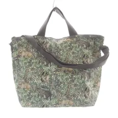 レスポートサック LesportSAC アニマル柄 2WAYバッグ ショルダーバッグ ハンドバッグ 黄緑