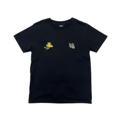 トーヨーエンタープライズ ブラック SNOOPY 刺繍 半袖 Tシャツ L