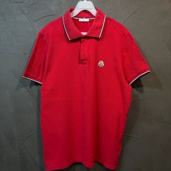 MONCLER モンクレール リンガー 半袖 ポロシャツ エンジ L - メルカリ