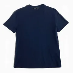 46a30 PRADA プラダ 半袖Tシャツ クルーネックTシャツ 三角ロゴ トップス Mサイズ ネイビー コットン100％ レディース 女性用o07tのサムネイル