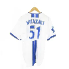 ハイクオリティーレプリカユニフォーム 横浜DeNaベイスターズ HOME No.51 宮崎 敏郎 半袖シャツ ロゴ 野球 観戦 ファン L 白 ホワイト /AO16 ■GY11のサムネイル