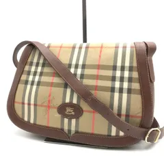 BURBERRY　バーバリー　ショルダーバッグ　ワンショルダー　フラップ　キャンバス×レザー　ノバチェック　1446のサムネイル