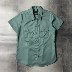 DICKIES ディッキーズ ヴィンテージ グリーン フラップポケット 半袖 ウォーク シャツ A01031のサムネイル