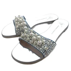 ジュゼッペザノッティデザイン GIUSEPPE ZANOTTI DESIGN コンフォート サンダル フェイクパール ビジュー 36 シルバーカラー /JS ■GY19のサムネイル