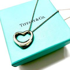 【購入日証明書あり】TIFFANYオープンハートネックレス シルバーグラスセット 購入日証明書あり】TIFFANYオープンハートネックレス シルバーグラス