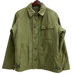 ミリタリー MILITARY 70's US.NAVY A-2 デッキジャケット ジャケット グリーン 201MT-6017 VBのサムネイル