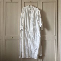 フランス アンティーク ホワイトカラー チャーチドレス スモック