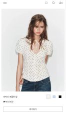 zara タイディテールポプリントップス - メルカリ