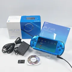 美品 PSP 3000 バイブラントブルー 遊べるセット 動作確認済み FW6.60 後期型モデル ソニー プレイステーション ポータブル SONY PlayStation Portable psp 管理番号M1924