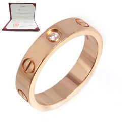 値下げ✨Cartier✨ラブリング 1Pダイヤ 48定価44万 美品 K18 - メルカリ