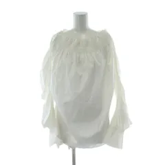 アディアム ADEAM Long Sleeve Smocking ブラウス シャツ フリル 2 白 ホワイト 長袖 オフショルダー プルオーバー スモッキング 41491-ASTOA03T /PP ■GY19のサムネイル