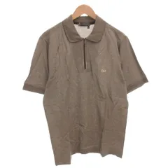 サルヴァトーレフェラガモ Salvatore Ferragamo タグ付き ポロシャツ 半袖 ハーフジップ XL 茶 ブラウン /FF ■GY18のサムネイル