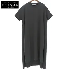 ACNE STUDIOS　アクネ ストゥディオズ　ネイビー コットン サイドスリット クルーネック ショートスリーブ カットソーワンピース XS　XSのサムネイル