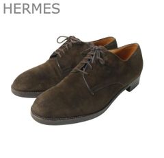 HERMES スエード レースアップ カーキグレー 43ハーフ - メルカリ