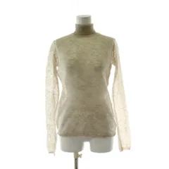 オーラリー AURALEE KID MOHAIR SHEER KNIT TURTLE タートルネック モヘア ニット ウール 1 ベージュ 長袖 シアー A22AP01FG /PP ■GY19のサムネイル