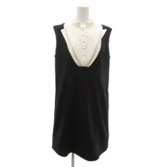 フォクシーニューヨーク FOXEY NEW YORK 26483 ワンピース ノースリーブ ブザム付き ブラック ホワイト /UOのサムネイル
