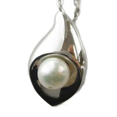 ミキモト パール ネックレス ティアドロップ 美品 シルバー 一粒 プチ
