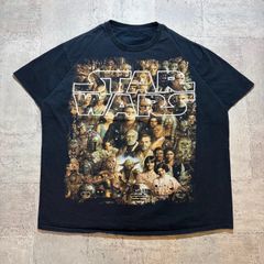 O-1657 무비 Star Wars Full Cast 스타 워즈 그래픽 프린트 T셔츠 사이즈 L상당