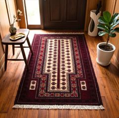 手織り ペルシャ絨毯 バルーチ族 アンティーク 141×96cm アクセント