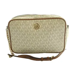 マイケルコース MICHAEL KORS ジェット セット トラベル スモール クロスボディ バッグ JET SET TRAVEL SMALL CROSSBODY BAG ショルダー MKロゴ キャンバス レザー アイボリー /SS ■OS ■GY01