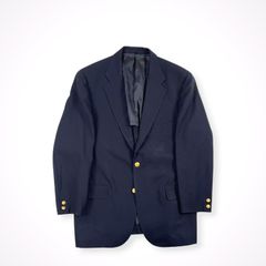 90s LAUREN Ralph Lauren紺ブレ金ボタンテーラードジャケット - メルカリ
