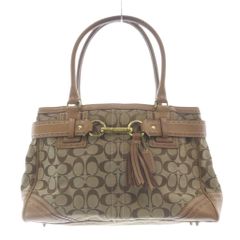 COACH ハンプトンズ ハンドバッグ シグネチャー キャンバス 10507