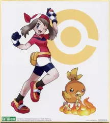 【中古】紙製品 ハルカ＆アチャモ ありがひとし氏イラスト色紙 「ポケットモンスター ルビー・サファイア ARTFX J ハルカ with アチャモ 1/8 PVC製塗装済み完成品」 ポケモンセンター・コトブキヤショップ限定特典
