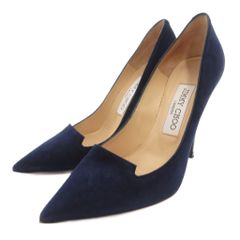 【美品】JIMMY CHOO ネイビー スエード ポインテッドトゥパンプス 美品】JIMMY CHOO ネイビー スエード ポインテッドトゥパンプス - メルカリ