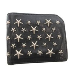 ✨美品✨JIMMY CHOO スタースタッズ 二つ折り財布 ブラック - メルカリ
