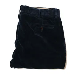 00's ポロラルフローレン ノータック 中畝 コーデュロイパンツ 紺 (36/30) ネイビー コットン ストレート 00年代 旧タグ オールド POLO アメリカ古着 USED ビンテージ ヴィンテージのサムネイル