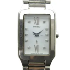 セイコー SEIKO ルキア 1N01-0BY0 腕時計 ウォッチ クォーツ スクエア ローマン 10Pダイヤ シルバー色  ■GY18 /MQ