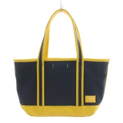 ポーター PORTER GIRL 吉田カバン ボーイフレンド BOYFRIEND TOTE ハンドバッグ トートバッグ キャンバス PVC 紺 ネイビー 黄 イエロー /AN46 ■GY18