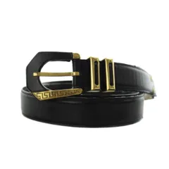 ジャンニヴェルサーチ ヴェルサーチェ GIANNI VERSACE ベルト メデューサ ロゴ レザー 黒 ブラック /AN75 ■GY18のサムネイル