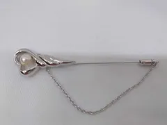 タサキ TASAKI 田崎真珠 アコヤパール ハート ピンブローチ シルバー刻印のサムネイル